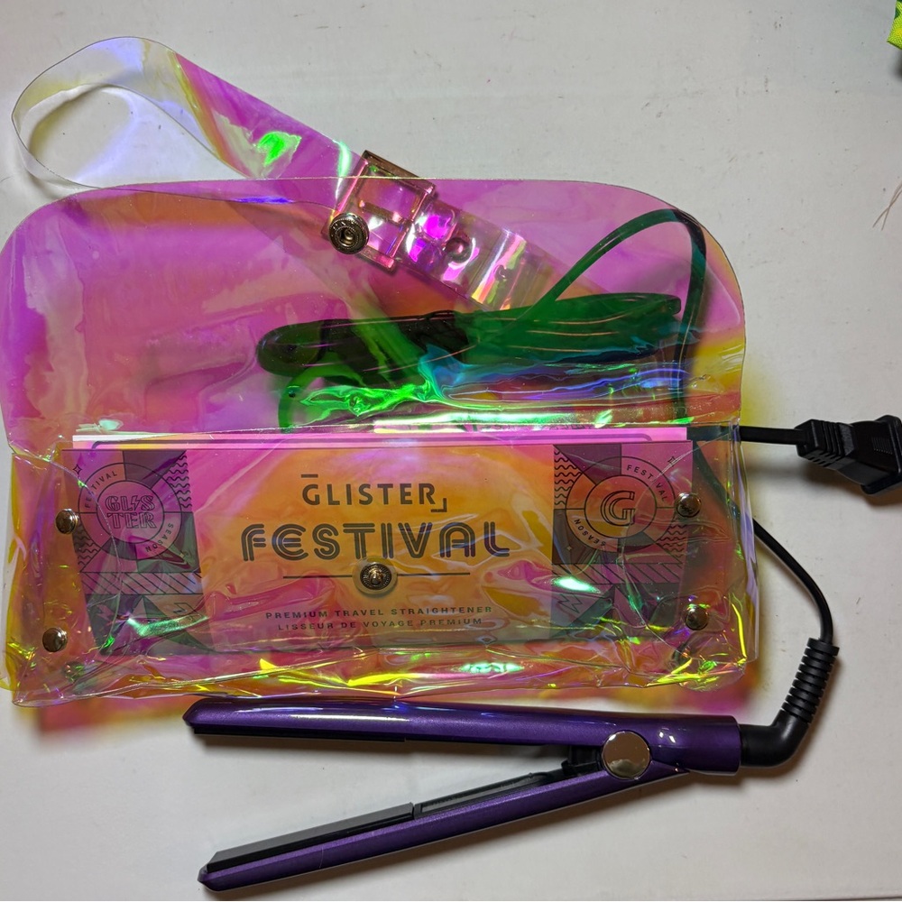 Glister Festival Hair Straightener with Iridescent Case